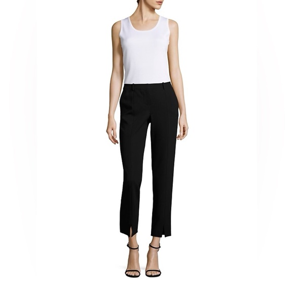 St. John Jennifer Black Cropped Pants 10 - Picture 1 of 8